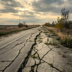 cracked road