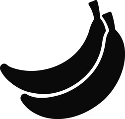illustration of a banana on black background