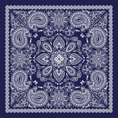Bandana Print. , paisley  motive for vectör  design