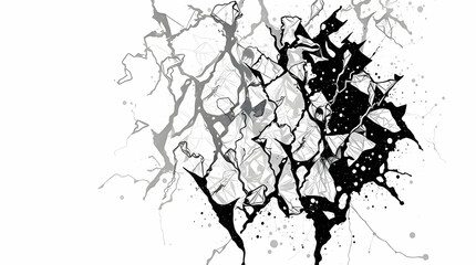 Abstract black and white grunge crumpled foil, texture background, wallpaper, backdrop, graphic resource