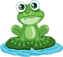 Cartoon Funny Frog 1