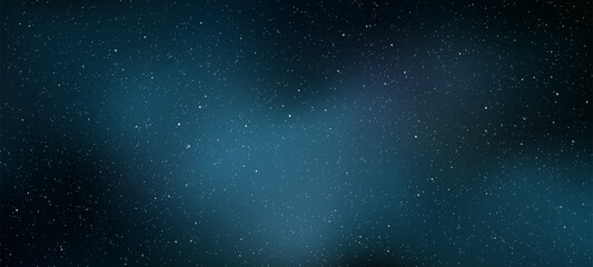 Space background with myriad of white stars in dark blue gradient cosmos. Universe texture for astrology, science, and astronomy concept.