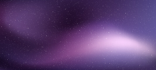 Starry night sky with glowing milky way effect. Cosmic background for outer space, universe, and galaxy concepts.