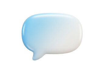 Isolated Glossy Light Blue Chat Bubble