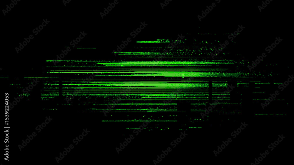 Aufkleber green digital code on black background. abstract matrix style illustration with data stream. concept
