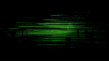 Green digital code on black background. Abstract matrix style illustration with data stream. Concept of hack and virtual reality.