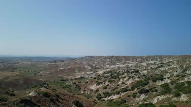 badlands, crotone, calabria, italy