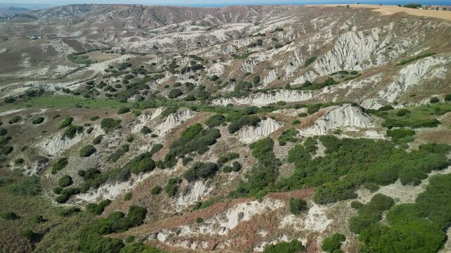 badlands, crotone, calabria, italy