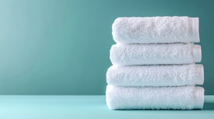 Stack of white towels (1)