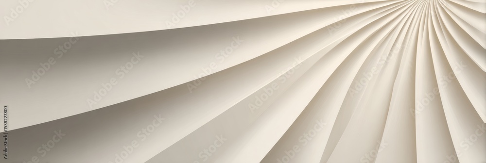 Poster layered paper cut sunbeam pattern with clean space on the left creating a tranquil aesthetic
