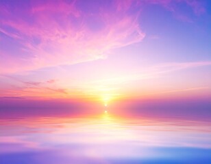 Fototapeta premium Purple sunset over the sea