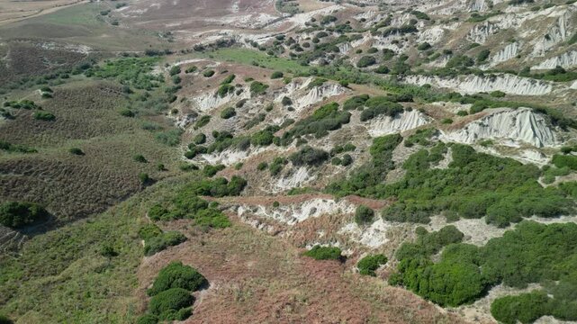 badlands, crotone, calabria, italy