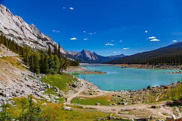 Medicine Lake in Jasper National Park