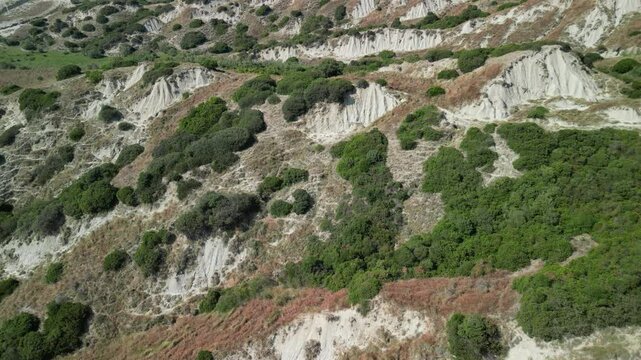 badlands, crotone, calabria, italy