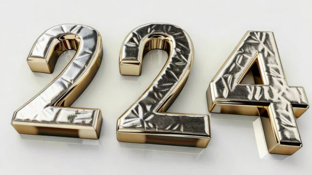 A set of large, golden numbers 1 to 9. Each number is a single block with a unique design, perfect for decorative purposes or as an artistic display.