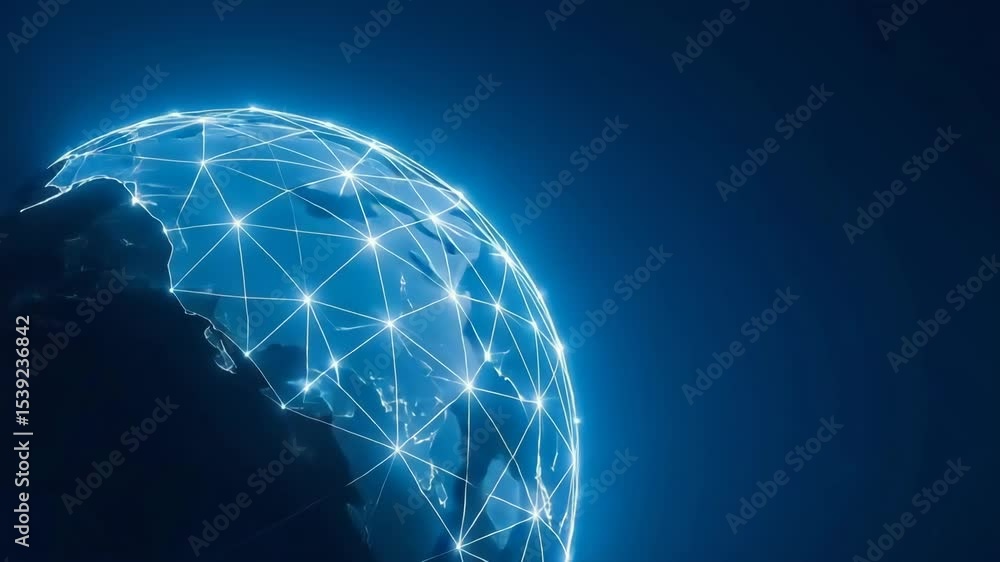 Aufkleber a stunning visualization of a digital globe representing global connectivity through networks