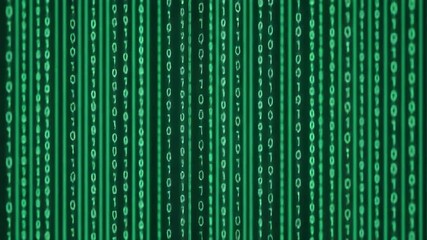 A captivating illustration of green binary code cascading down a digital background. Perfect for showcasing concepts of coding, programming, and the digital world. - Powered by Adobe