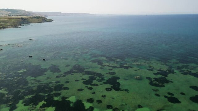 beach of capo colonna, crotone, calabria, italy