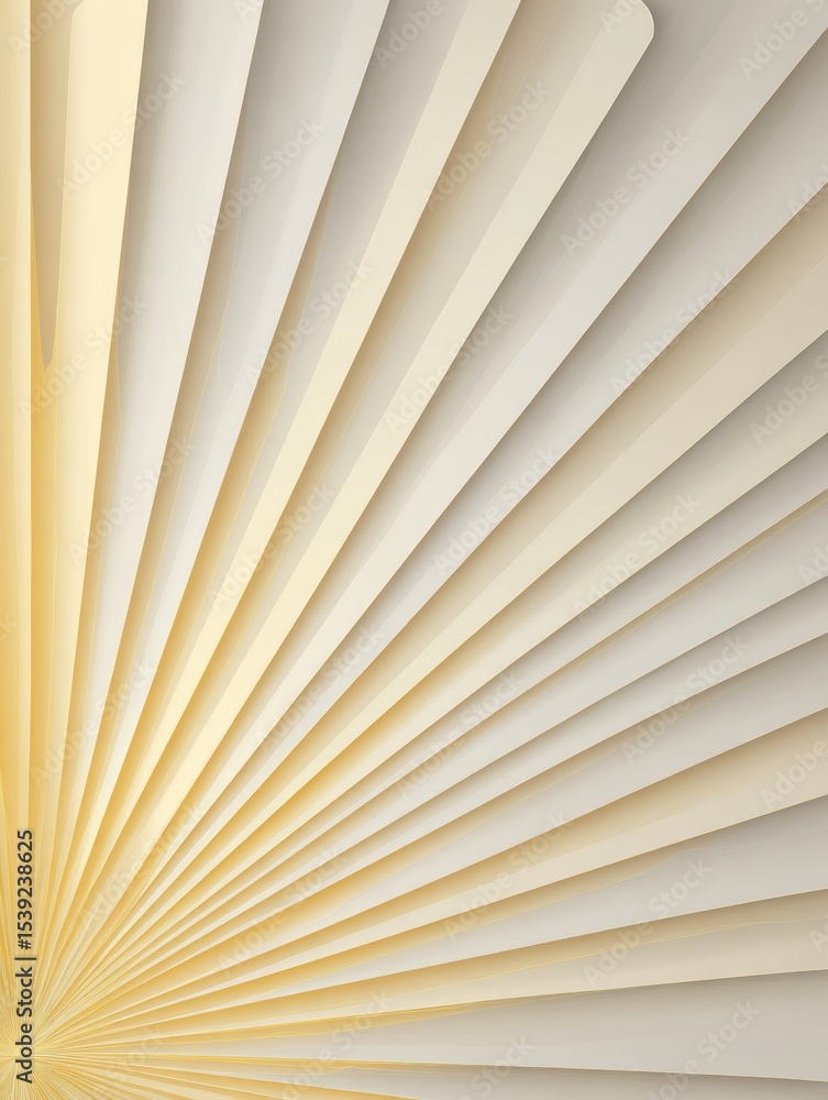 Poster Layered Paper Cut Sunbeam Pattern Creating a Serene Visual Effect With Ample Clean Space on the Left Side