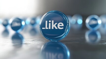 Blue "like" buttons