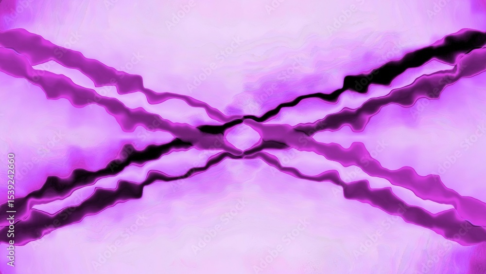 Poster abstract purple background with dark wavy lines forming a symmetrical pattern in the center