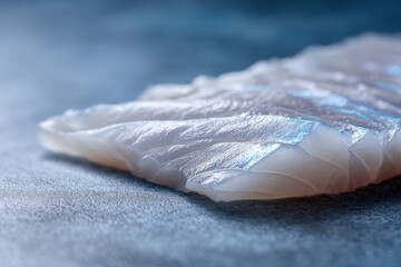 Close up of raw fish fillet texture. Seafood, protein, fresh ingredient, gourmet food, food preparation