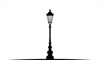 Obraz premium Classic ornate street lamppost silhouette