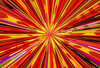 Fototapeta premium Vibrant sunburst, colorful radial rays creating a stunning abstract background, backdrop, flare