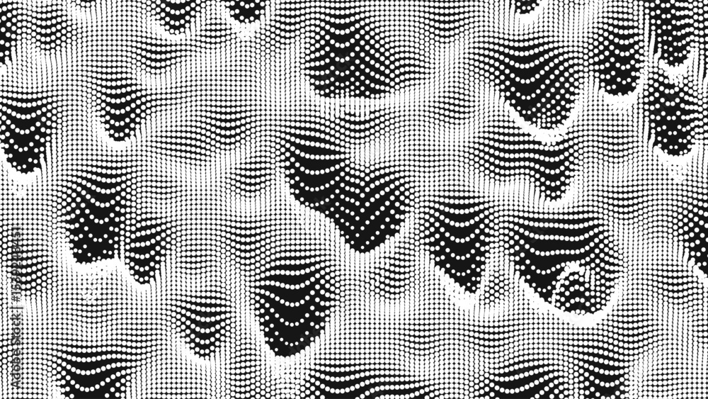 Wall mural point wave noise texture. abstract dot background. technological cyberspace background.