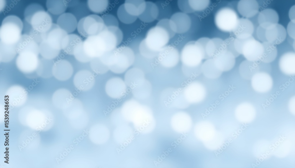 Poster abstract bokeh background of soft blue and white circles.