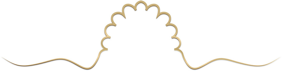 Gold Arabesque Style Dome Ornamental Divider Border