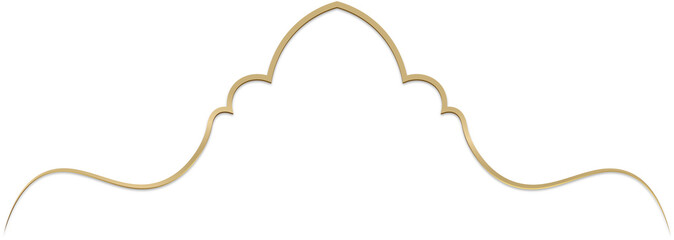 Gold Arabesque Style Dome Ornamental Divider Border