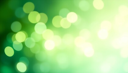 Obraz premium Abstract bokeh background of vibrant green and yellow lights.