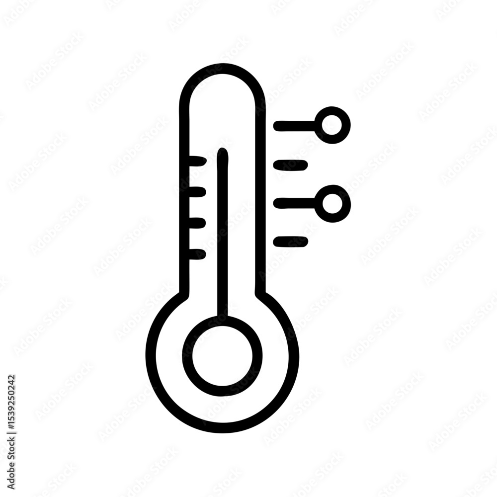 Aufkleber temperature sensor icon for smart farming technology with monitoring capabilities and copy space