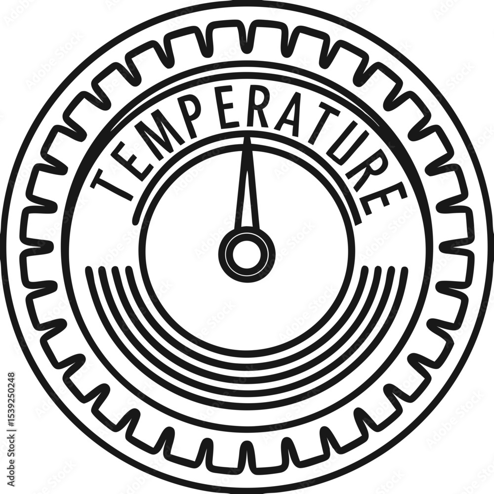 Aufkleber temperature sensor icon with gauge for smart farming technology and monitoring concept with copy spa