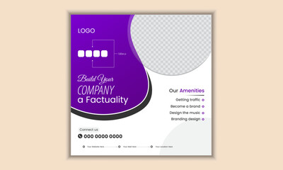 Creative Professional Social media post design with photo place holder