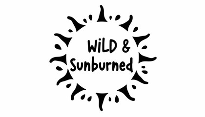 Fototapeta premium Stylized sun graphic featuring 