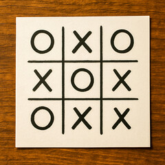 Draw Game in Classic American Tic Tac Toe