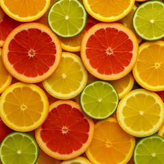 Colorful Assortment of Citrus Slices in Latin American Style