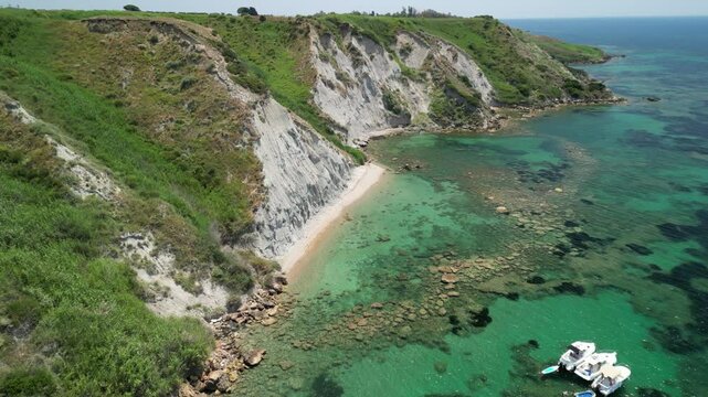 spiaggia dei calanchi, praialonga, crotone, calabria, italy