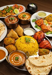Lavish Indian Feast: A Culinary Symphony of Curries, Tandoori, and Naan Bread