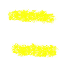 Triple Yellow Brush Stroke Set – Bright Artistic Scribble Lines on White Background for Creative Poster Art, Visual Branding Design and Playful Modern Digital Abstract Art Projects
