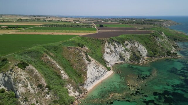 spiaggia dei calanchi, praialonga, crotone, calabria, italy