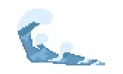 Obraz premium vector water wave pixel art design