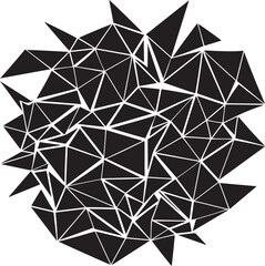 Bold Black and White Geometric Triangular Abstract Pattern