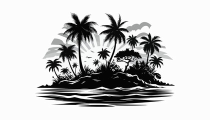 Obraz premium palm tree silhouette