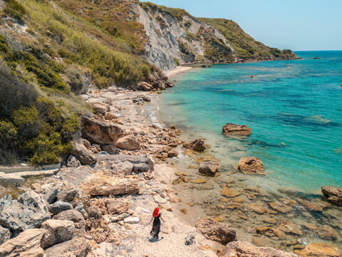 spiaggia dei calanchi, praialonga, crotone, calabria, italy