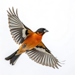 black winged blackbird isolated