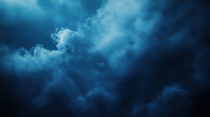 Deep blue storm clouds