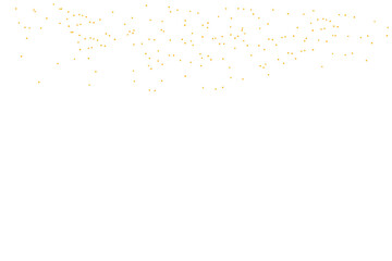 Falling gold star confetti on transparent background, festive decorative overlay for celebrations and design projects. abstract background with stars